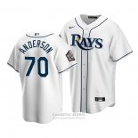 Camiseta Beisbol Nino Tampa Bay Rays Nick Anderson 2020 Primera Replica Blanco