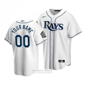 Camiseta Beisbol Nino Tampa Bay Rays Personalizada 2020 Primera Replica Blanco