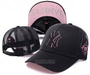 Gorra New York Yankees Negro Rosa1