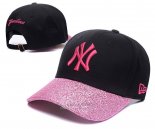 Gorra New York Yankees Negro Rosa3