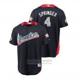 Camiseta Beisbol Hombre All Star Houston Astros George Springer 2018 Home Run Derby American League Azul