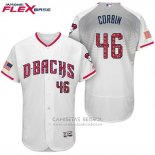 Camiseta Beisbol Hombre Arizona Diamondbacks 2017 Estrellas y Rayas 46 Patrick Corbin Blanco Flex Base