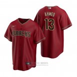 Camiseta Beisbol Hombre Arizona Diamondbacks Nick Ahmed Alterno Replica Rojo