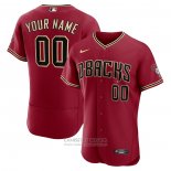 Camiseta Beisbol Hombre Arizona Diamondbacks Personalizada Alterno Autentico Rojo