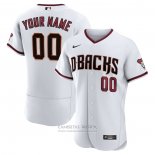 Camiseta Beisbol Hombre Arizona Diamondbacks Personalizada Primera Autentico Blanco