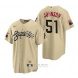 Camiseta Beisbol Hombre Arizona Diamondbacks Randy Johnson 2021 City Connect Replica Oro