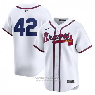 Camiseta Beisbol Hombre Atlanta Braves 2024 Jackie Robinson Day Primera Limited Blanco
