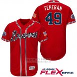 Camiseta Beisbol Hombre Atlanta Braves 49 Julio Teheran Rojo 2017 All Star Flex Base
