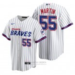 Camiseta Beisbol Hombre Atlanta Braves Chris Martin Replica 2021 City Connect Blanco