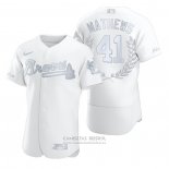 Camiseta Beisbol Hombre Atlanta Braves Eddie Mathews Awards Collection Retirement Blanco