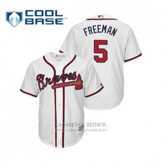 Camiseta Beisbol Hombre Atlanta Braves Freddie Freeman Cool Base Primera 2019 Blanco