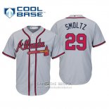 Camiseta Beisbol Hombre Atlanta Braves John Smoltz Cool Base Road 2019 Gris