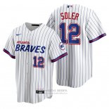 Camiseta Beisbol Hombre Atlanta Braves Jorge Soler Replica 2021 City Connect Blanco
