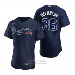 Camiseta Beisbol Hombre Atlanta Braves Mark Melancon Autentico 2020 Alterno Azul