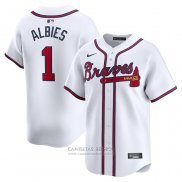 Camiseta Beisbol Hombre Atlanta Braves Ozzie Albies Primera Limited Blanco