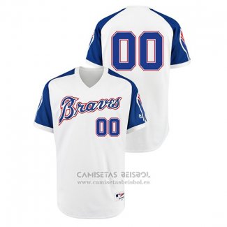 Camiseta Beisbol Hombre Atlanta Braves Personalizada Turn Back The Clock 1974 Autentico Blanco