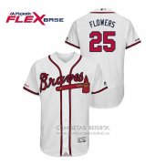 Camiseta Beisbol Hombre Atlanta Braves Tyler Flowers Flex Base Blanco