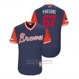 Camiseta Beisbol Hombre Atlanta Braves Wes Parsons 2018 LLWS Players Weekend Parsons Azul