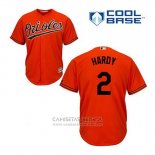 Camiseta Beisbol Hombre Baltimore Orioles 2 J.j. Hardy Naranja Alterno Cool Base