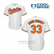 Camiseta Beisbol Hombre Baltimore Orioles 33 Eddie Murray Blanco Primera Cool Base