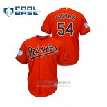 Camiseta Beisbol Hombre Baltimore Orioles Andrew Cashner 2019 Entrenamiento de Primavera Cool Base Naranja