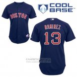 Camiseta Beisbol Hombre Boston Red Sox 13 Hanley Ramirez Azul Alterno Cool Base