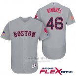 Camiseta Beisbol Hombre Boston Red Sox 2017 Estrellas y Rayas 46 Craig Kimbrel Gris Flex Base