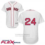 Camiseta Beisbol Hombre Boston Red Sox 24 David Price Blanco Autentico Collection Flex Base
