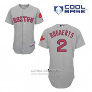 Camiseta Beisbol Hombre Boston Red Sox 2 Xander Bogaerts Gris Cool Base