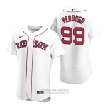 Camiseta Beisbol Hombre Boston Red Sox Alex Verdugo Autentico 2020 Primera Blanco