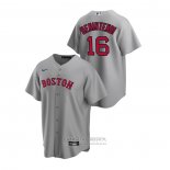Camiseta Beisbol Hombre Boston Red Sox Andrew Benintendi Replica Road Gris