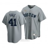 Camiseta Beisbol Hombre Boston Red Sox Chris Sale Cooperstown Collection Road Gris