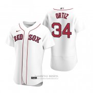 Camiseta Beisbol Hombre Boston Red Sox David Ortiz Autentico 2020 Primera Blanco