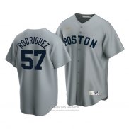 Camiseta Beisbol Hombre Boston Red Sox Eduardo Rodriguez Cooperstown Collection Road Gris