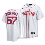 Camiseta Beisbol Hombre Boston Red Sox Eduardo Rodriguez Replica 2021 Blanco
