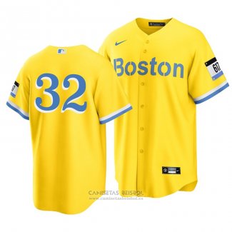 Camiseta Beisbol Hombre Boston Red Sox Matt Barnes 2021 City Connect Oro