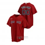 Camiseta Beisbol Hombre Boston Red Sox Personalizada Replica Alterno Rojo