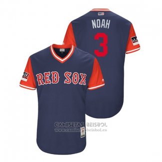 Camiseta Beisbol Hombre Boston Red Sox Sandy Leon 2018 LLWS Players Weekend Noah Azul