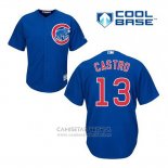 Camiseta Beisbol Hombre Chicago Cubs 13 Starlin Castro Azul Alterno Cool Base