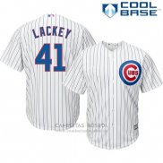 Camiseta Beisbol Hombre Chicago Cubs 41 John Lackey Blanco Cool Base