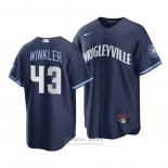 Camiseta Beisbol Hombre Chicago Cubs Dan Winkler 2021 City Connect Replica Azul