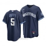 Camiseta Beisbol Hombre Chicago Cubs Matt Duffy 2021 City Connect Replica Azul