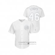 Camiseta Beisbol Hombre Chicago Cubs Pedro Strop 2019 Players Weekend Stropy Replica Blanco