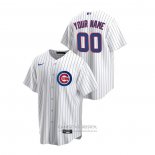 Camiseta Beisbol Hombre Chicago Cubs Personalizada Replica Primera Blanco