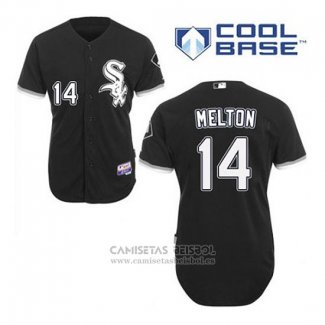 Camiseta Beisbol Hombre Chicago White Sox 14 Bill Melton Negro Alterno Cool Base