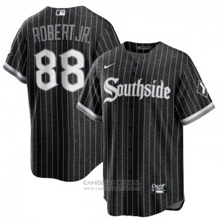 Camiseta Beisbol Hombre Chicago White Sox Luis Robert City Connect Replica Negro