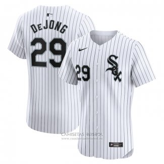 Camiseta Beisbol Hombre Chicago White Sox Paul DeJong Primera Elite Blanco