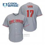 Camiseta Beisbol Hombre Cincinnati Reds Chris Sabo 17 Gris Cool Base