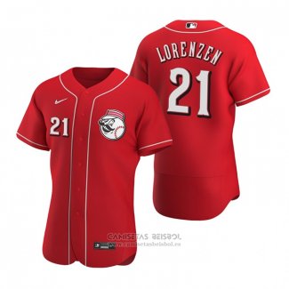 Camiseta Beisbol Hombre Cincinnati Reds Michael Lorenzen Autentico 2020 Alterno Rojo