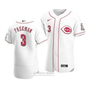 Camiseta Beisbol Hombre Cincinnati Reds Mike Freeman Autentico Primera Blanco